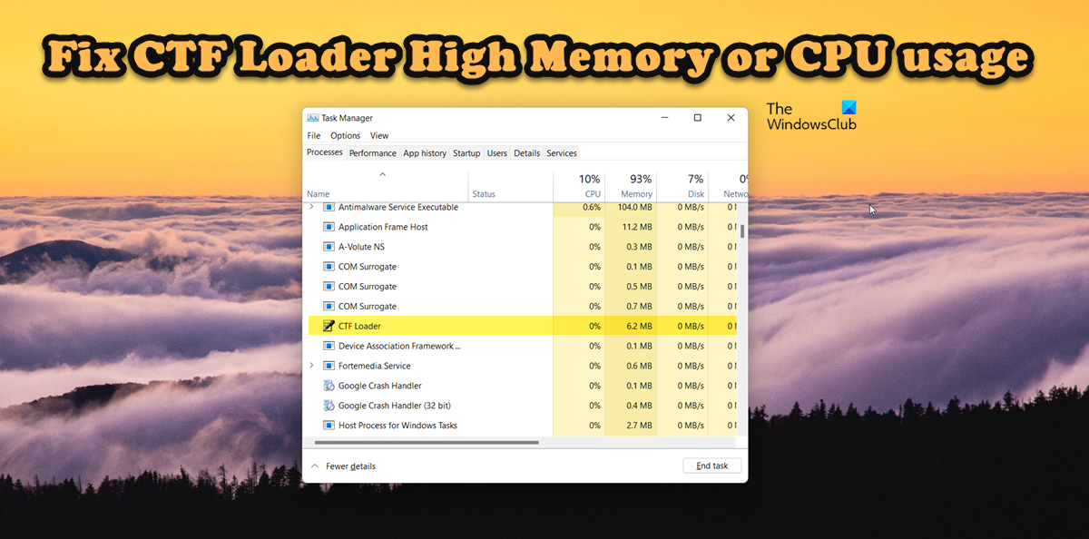 CTF Loader High Memory or CPU usage